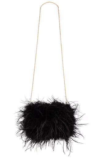 Zahara Handbag in Black Feathers | Revolve Clothing (Global)