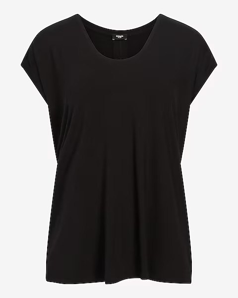 Supersoft Relaxed Scoop Neck Tunic Tee | Express