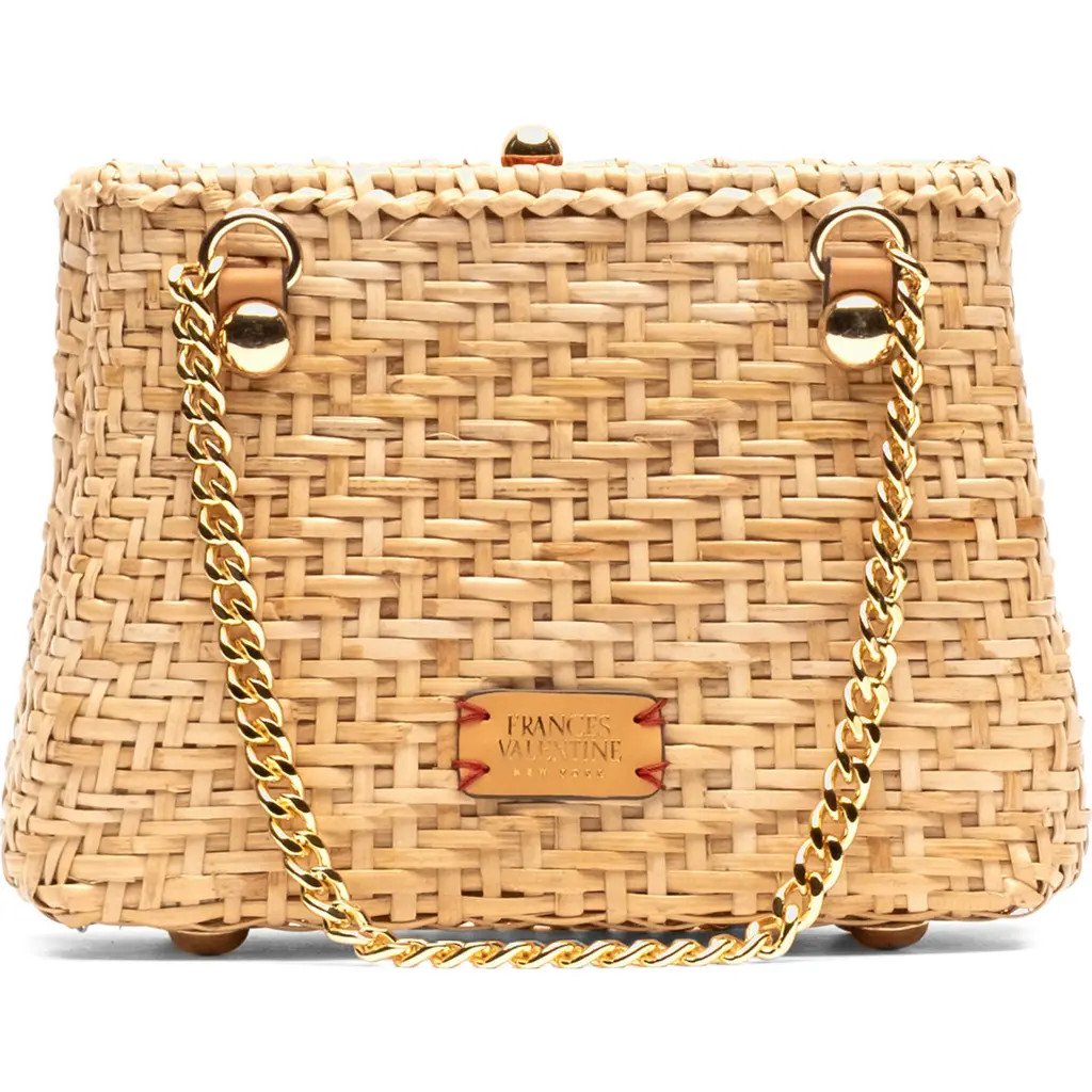 Frances Valentine Butterscotch Wicker Basket Shoulder Bag in Toast at Nordstrom | Nordstrom