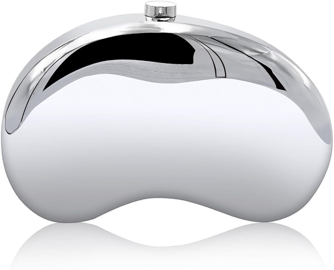 Shiny Metallic Acrylic Clutch Purses For Women Wedding Handbag Evening Clutch Shell Purse | Amazon (US)