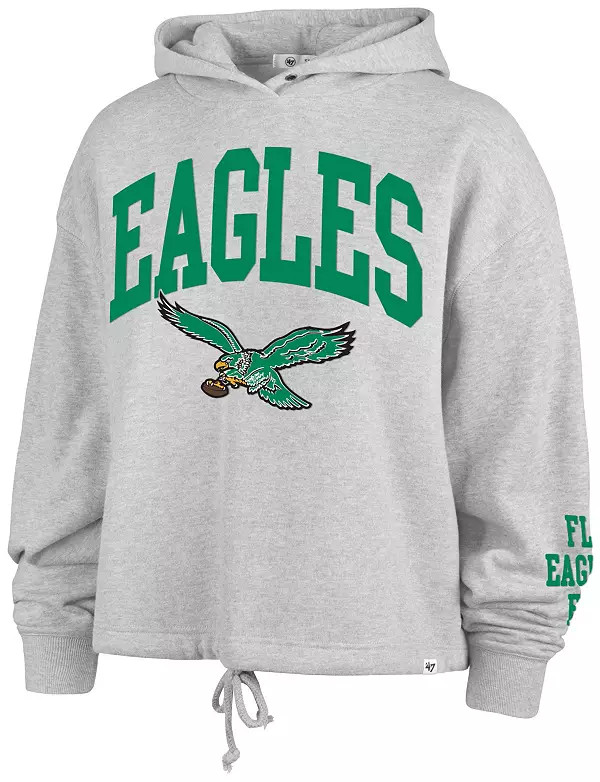 '47 Women's Philadelphia Eagles High Hopes Throwback Grey Pullover Hoodie | Dick's Sporting Goods | Dick's Sporting Goods