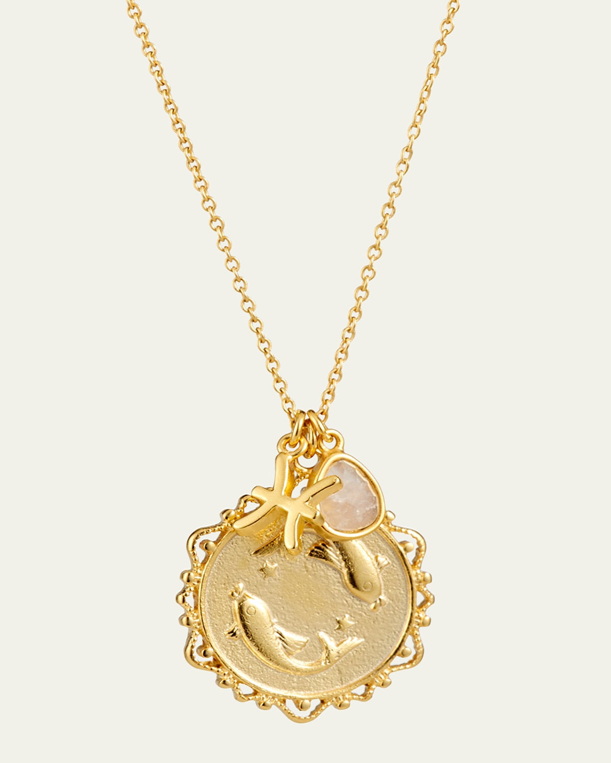 Zodiac Charm Necklace w/ Moonstone | Bergdorf Goodman