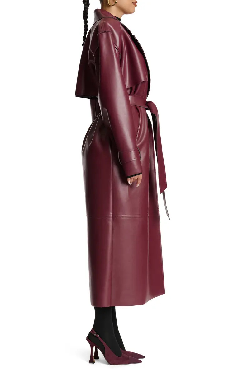 Faux Leather Trench Coat | Nordstrom