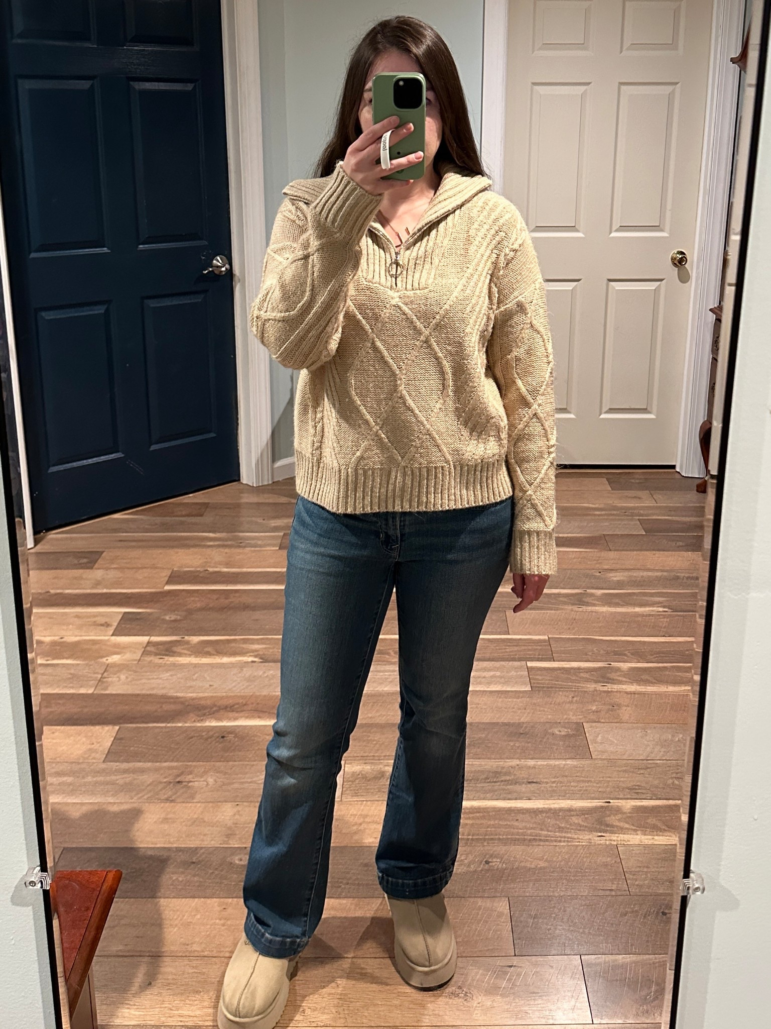 Cozy sweater and Gap Long and Lean jeans.

#LTKgrwm #LTKootd #LTKGiftGuide