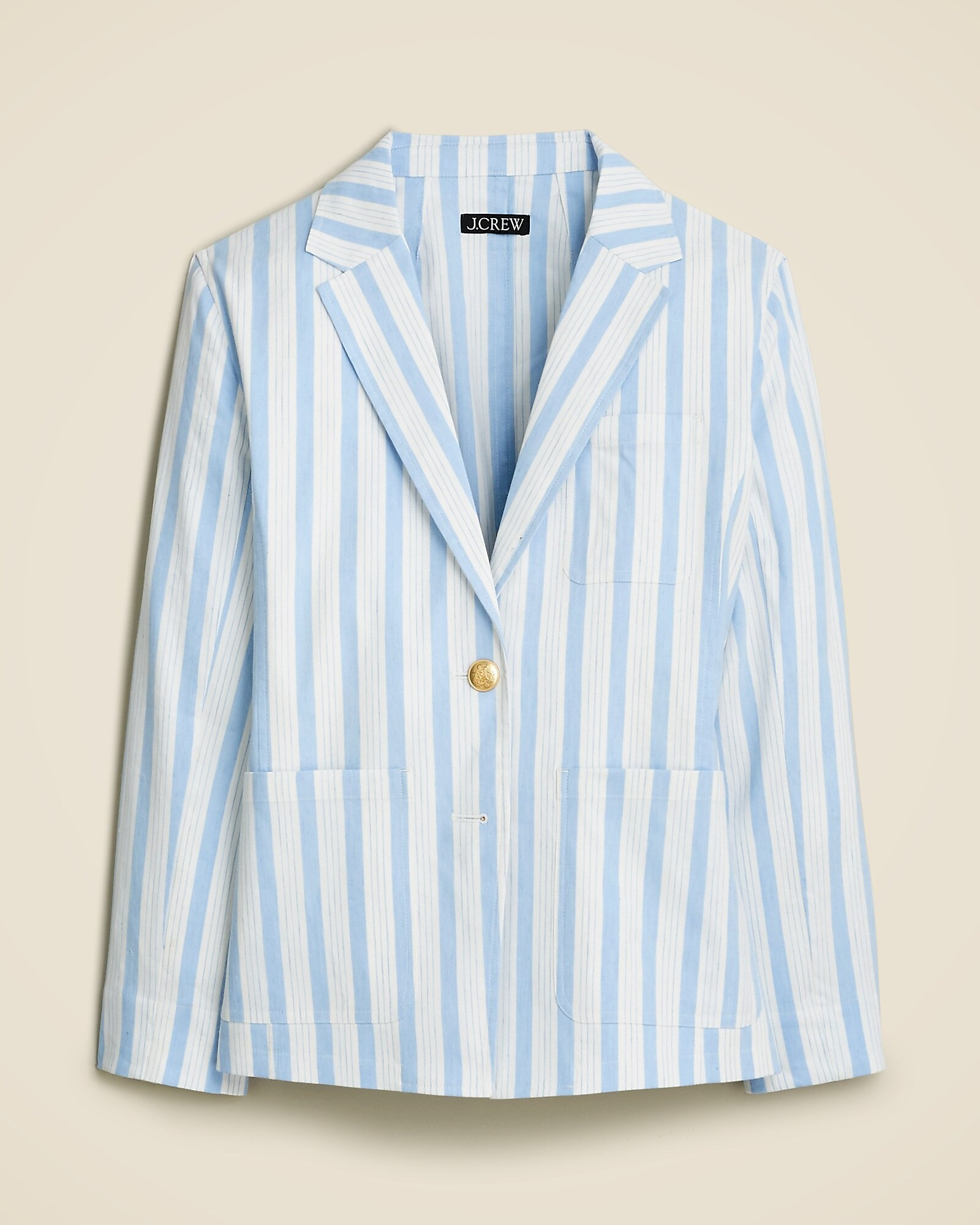 Patch-pocket blazer in striped linen blend | J. Crew US