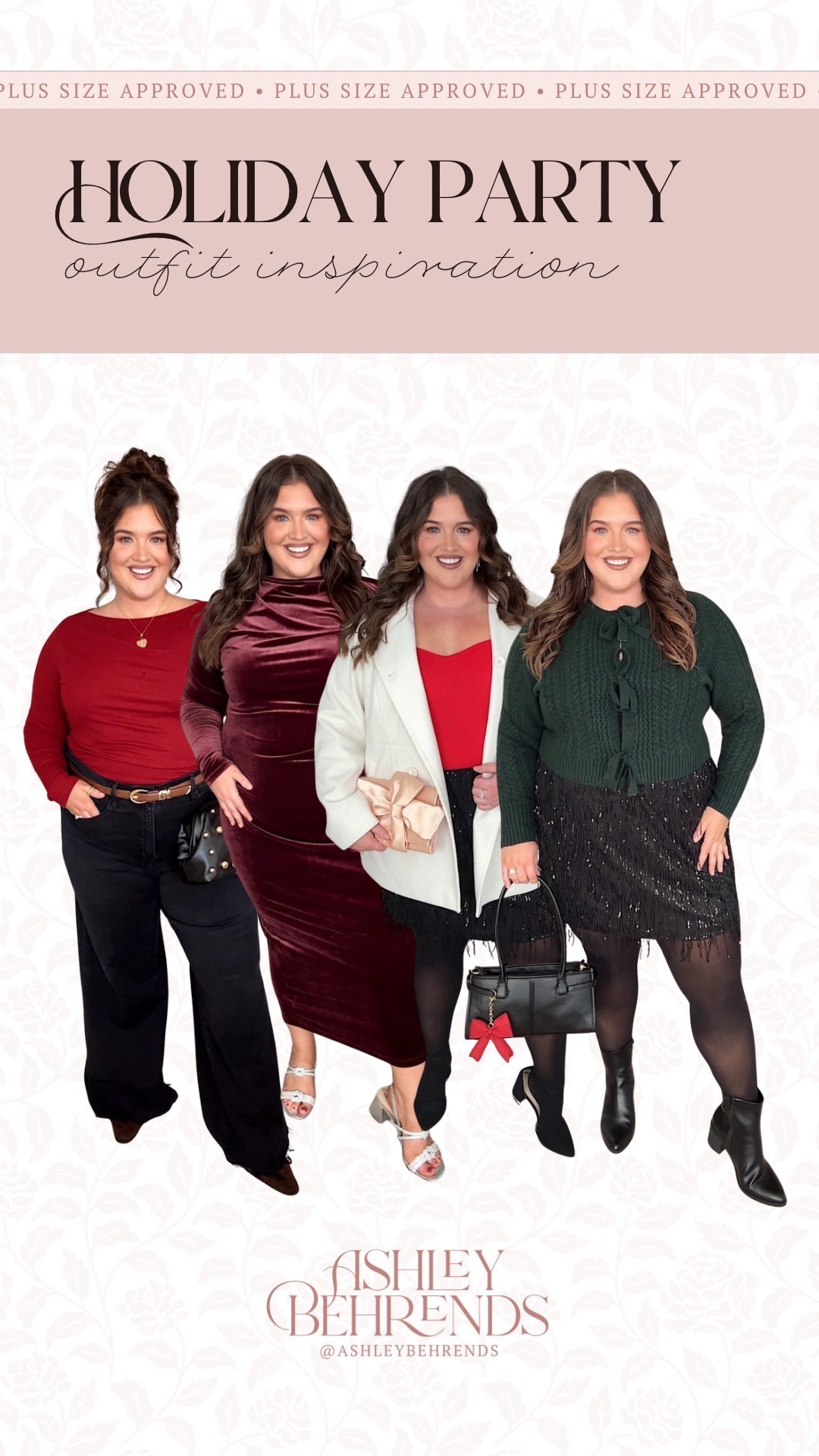So many cute holiday party outfits that are plus size approved and on trend. I love that these are all super comfy while being ultra flattering! This long sleeved top is gorgeous tucked into these jeans and I am loving the red, black and white combo. 
Holiday party outfit inspo, Christmas party outfit 

#LTKPlusSize #LTKSeasonal #LTKHoliday