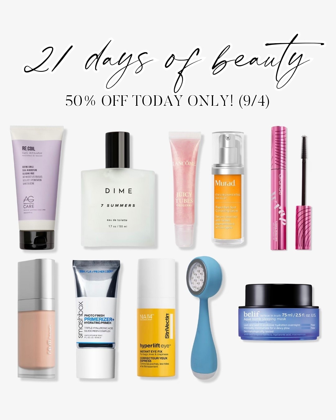Ulta 21 days of beauty - these products are 50% off today only! 9/4

#LTKSaleAlert #LTKBeauty