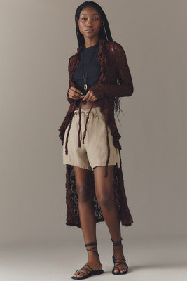 By Anthropologie Lace Long-Line Cardigan | Anthropologie (US)