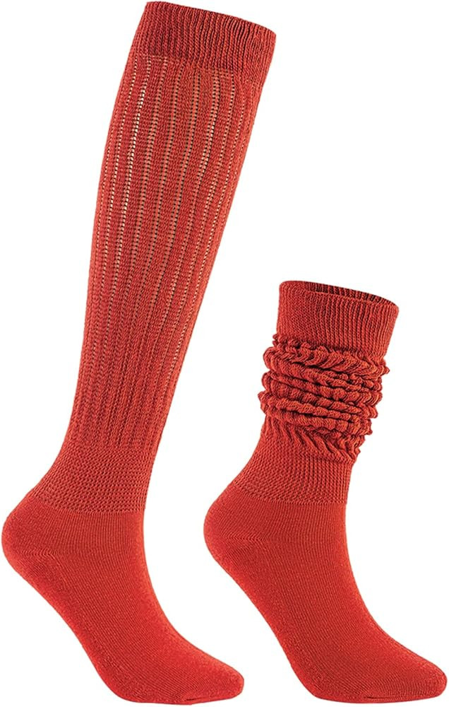 American Trends Women's Slouch Socks Extra Long Knee High Socks Boot Socks - Pink, One Size, 1 Co... | Amazon (US)