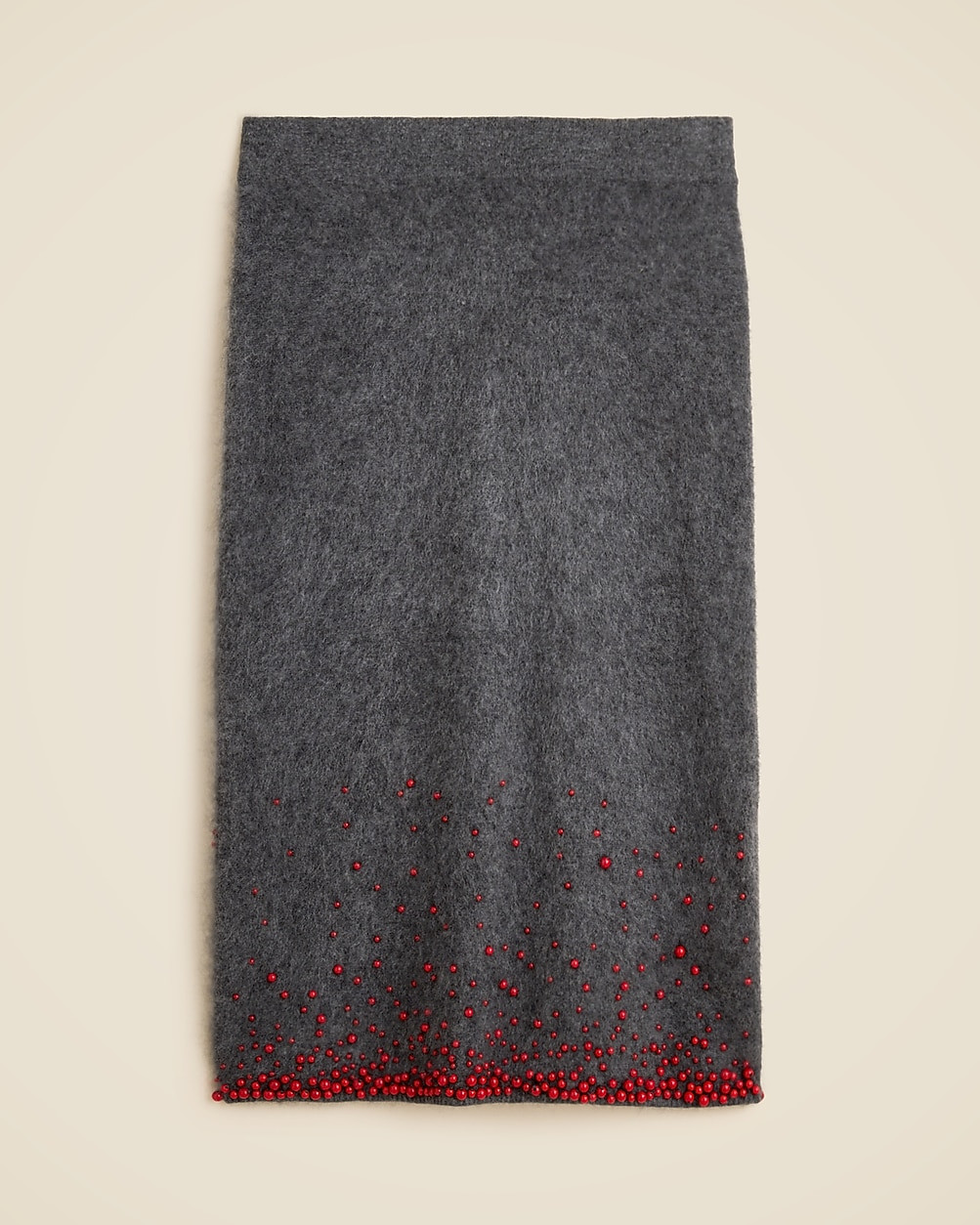 Collection brushed cashmere midi skirt with beaded embellishments | J. Crew US