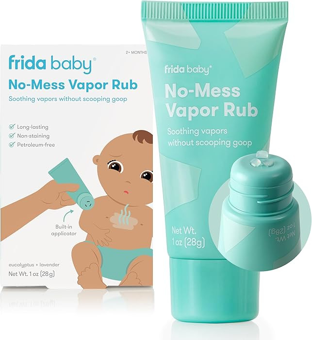 Frida Baby No-Mess Vapor Rub, Baby Vapor Rub for Chest, Neck, Back + Foot, Non-Medicated, Petrole... | Amazon (US)