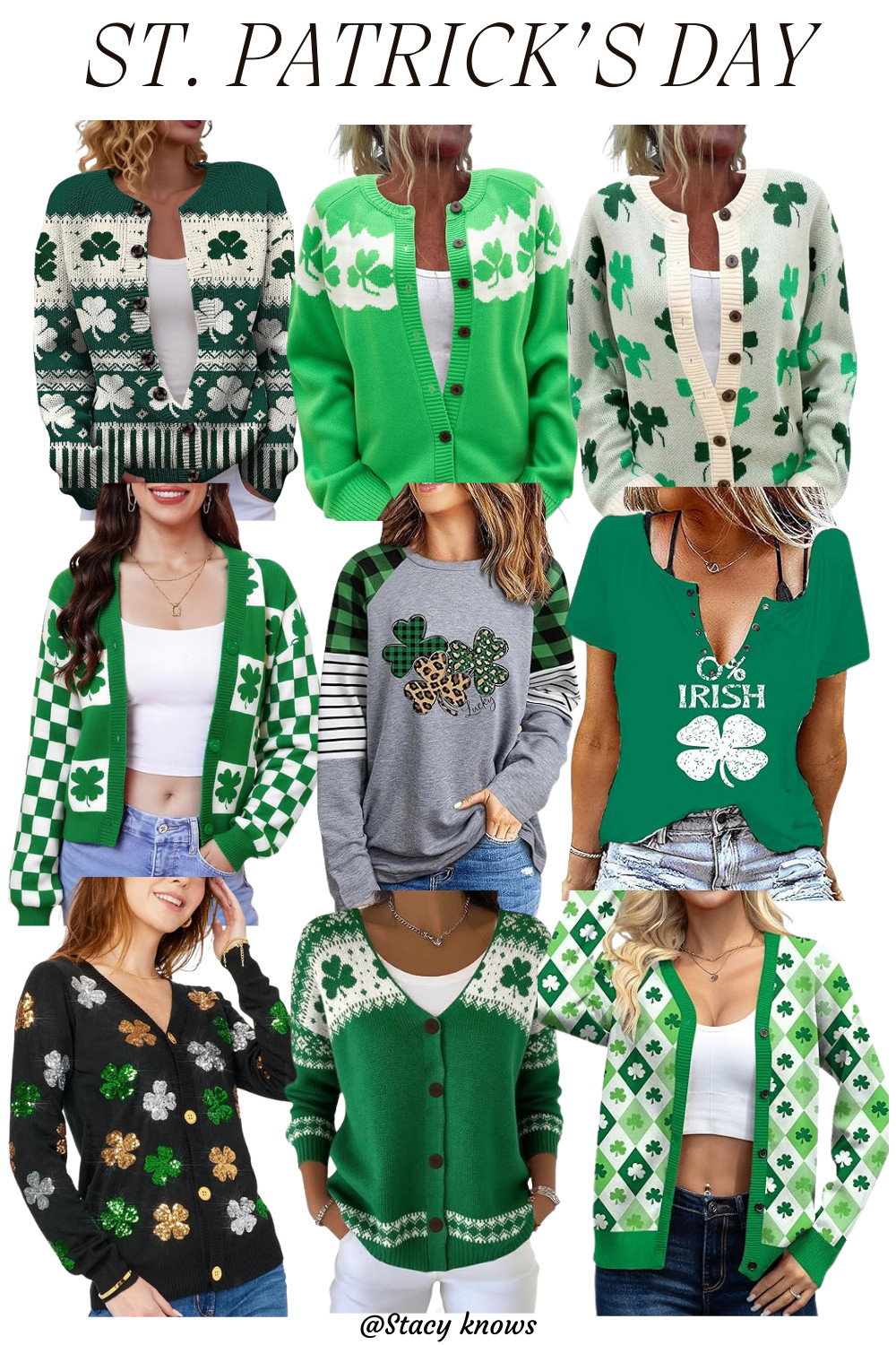 Get lucky with these cozy Amazon finds! From chunky cable-knit cardigans to effortless emerald pullovers, these green knits are perfect for a festive pub crawl or a casual day out. I love how these pieces transition perfectly into your regular spring wardrobe even after the holiday.#StPatricksDayOutfit #AmazonFashion #AmazonFinds #StPattysDay #GreenSweater #CasualStyle #SpringOutfits #LTKSeasonal #HolidayStyle #LuckyCharm #AmazonSpringFashion 

 #LTKFestival #LTKSeasonal #LTKActive