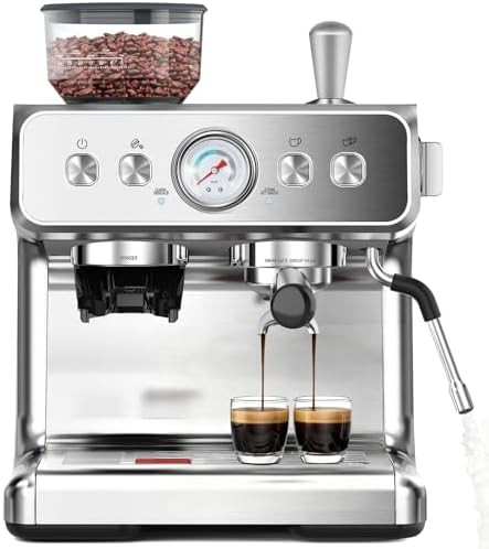 COWSAR 20 Bar Espresso Machine with Grinder & Milk Frother Steam Wand, 58mm Expresso Coffee machi... | Amazon (US)