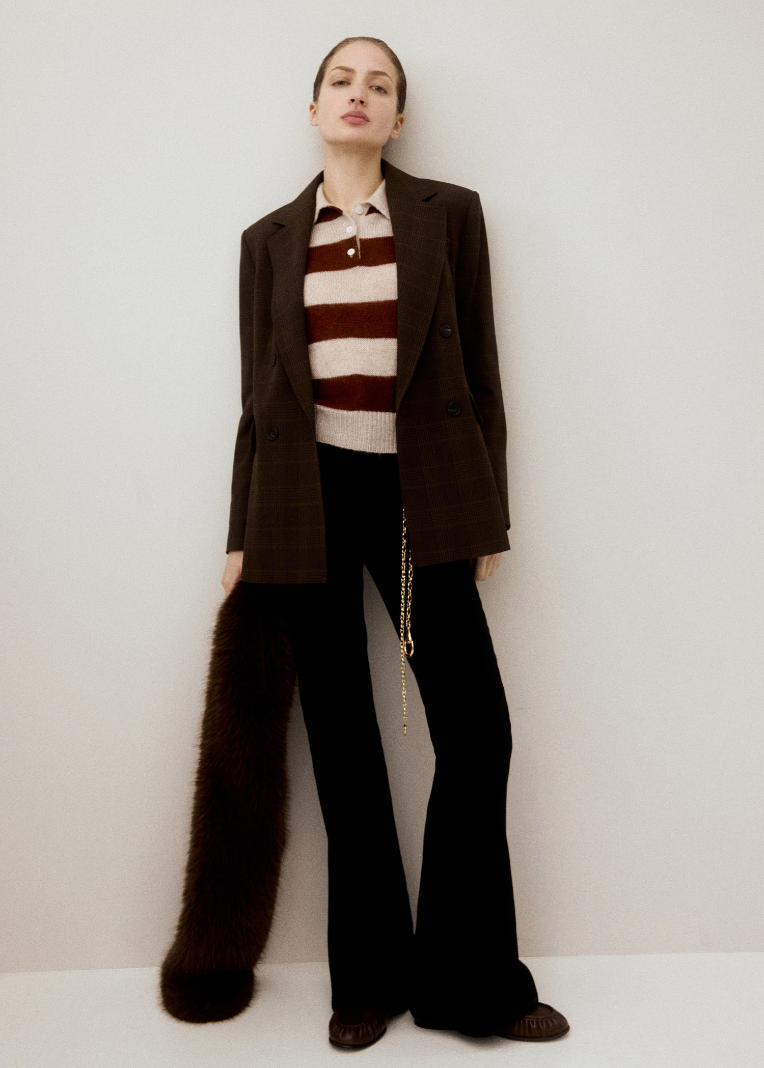 Striped polo-neck sweater | Mango (US/MX/AU)