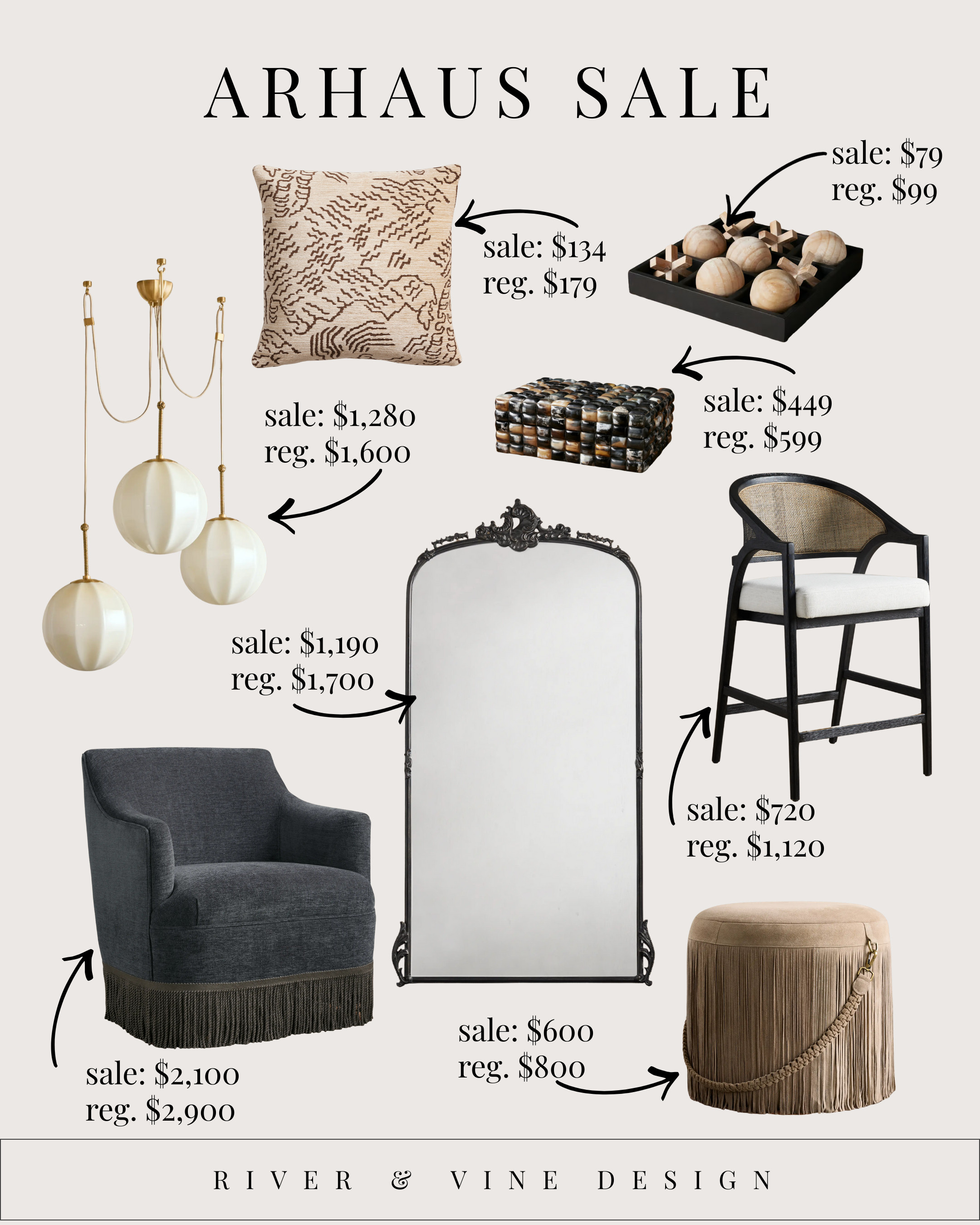 "If you’ve ever said “I love this, but I could never afford it,” this is the sale that changes that.

Arhaus is one of those brands that defines a room. The pieces feel heavy, intentional, and timeless in a way that cheaper furniture never quite achieves. This sale finally puts those investment-level details within reach.

Look at what’s marked down here: sculptural lighting, a statement mirror, fringe seating, woven textures, and classic silhouettes that instantly elevate a space. These aren’t filler pieces. These are the ones that anchor a room and make everything around them feel more expensive.

Instead of buying five “good enough” items, choose one great one. A chair, a mirror, or a light like this sets the tone for the entire room.

This is how designers shop: fewer pieces, better quality, bought at the right time." 

 #LTKHome
