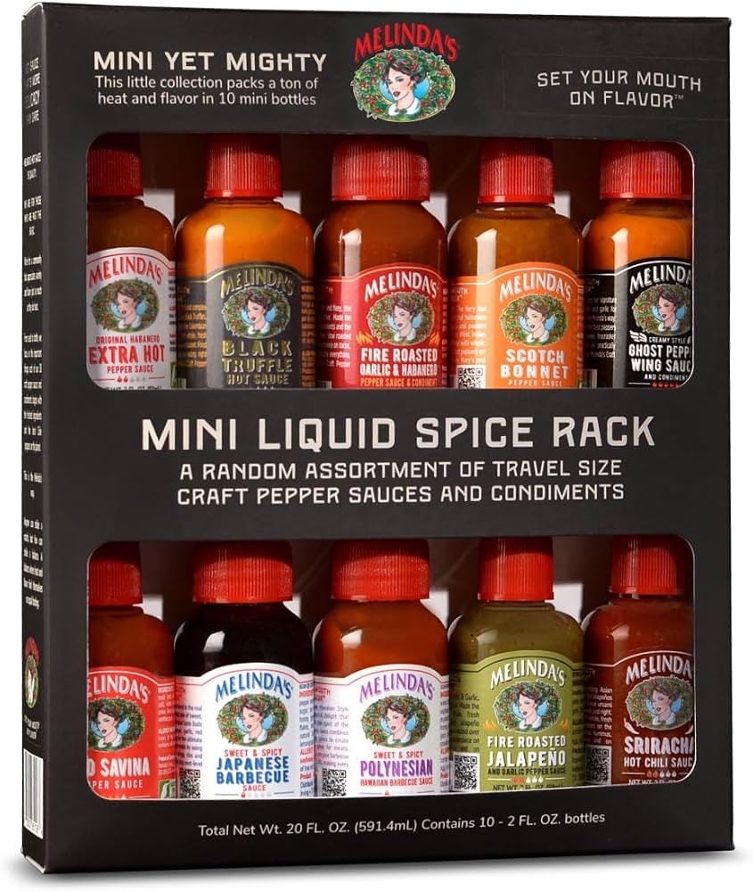 Melinda’s Mini Hot Sauce Variety Pack - Surprise 10 Pack (2 Oz Each) - Gourmet Hot Sauce Gift S... | Amazon (US)