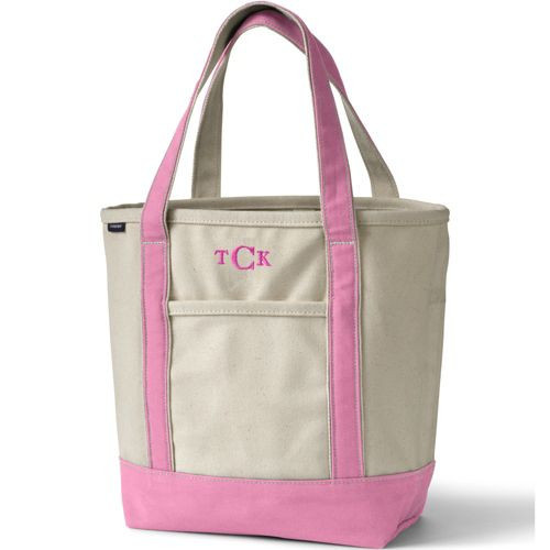 Medium Natural 5 Pocket Open Top Canvas Tote Bag | Lands' End (US)