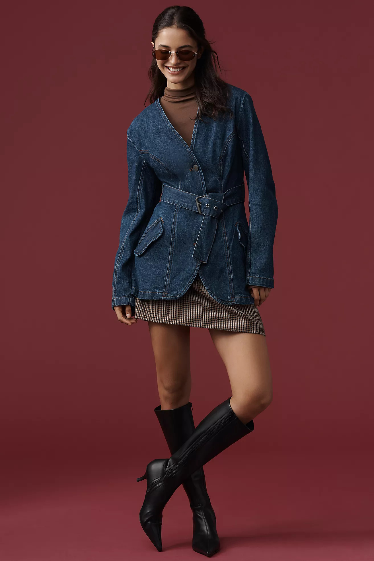 By Anthropologie Belted Denim Jacket | Anthropologie (US)