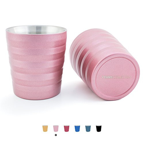 Classic Espresso Lungo Double Wall Stainless Steel Cup Set, Verre Collection, Thermo Insulated (8 oz | Amazon (US)