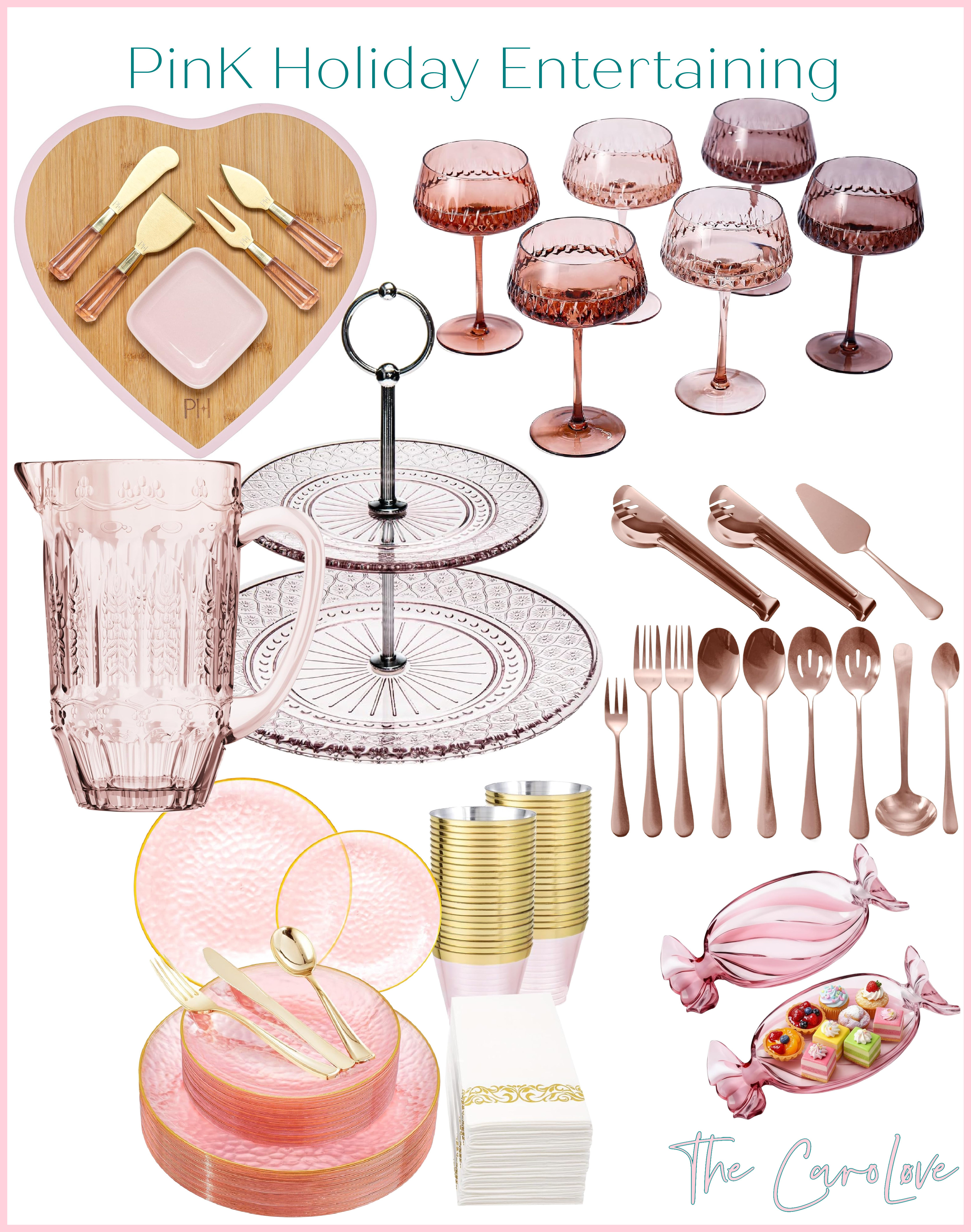 Turn your holiday table into a pink paradise 🌸✨ From Paris Hilton charcuterie boards to rose gold serving utensils, here’s how to host the ultimate pink holiday celebration! 

 #LTKHoliday #LTKSeasonal #LTKHome