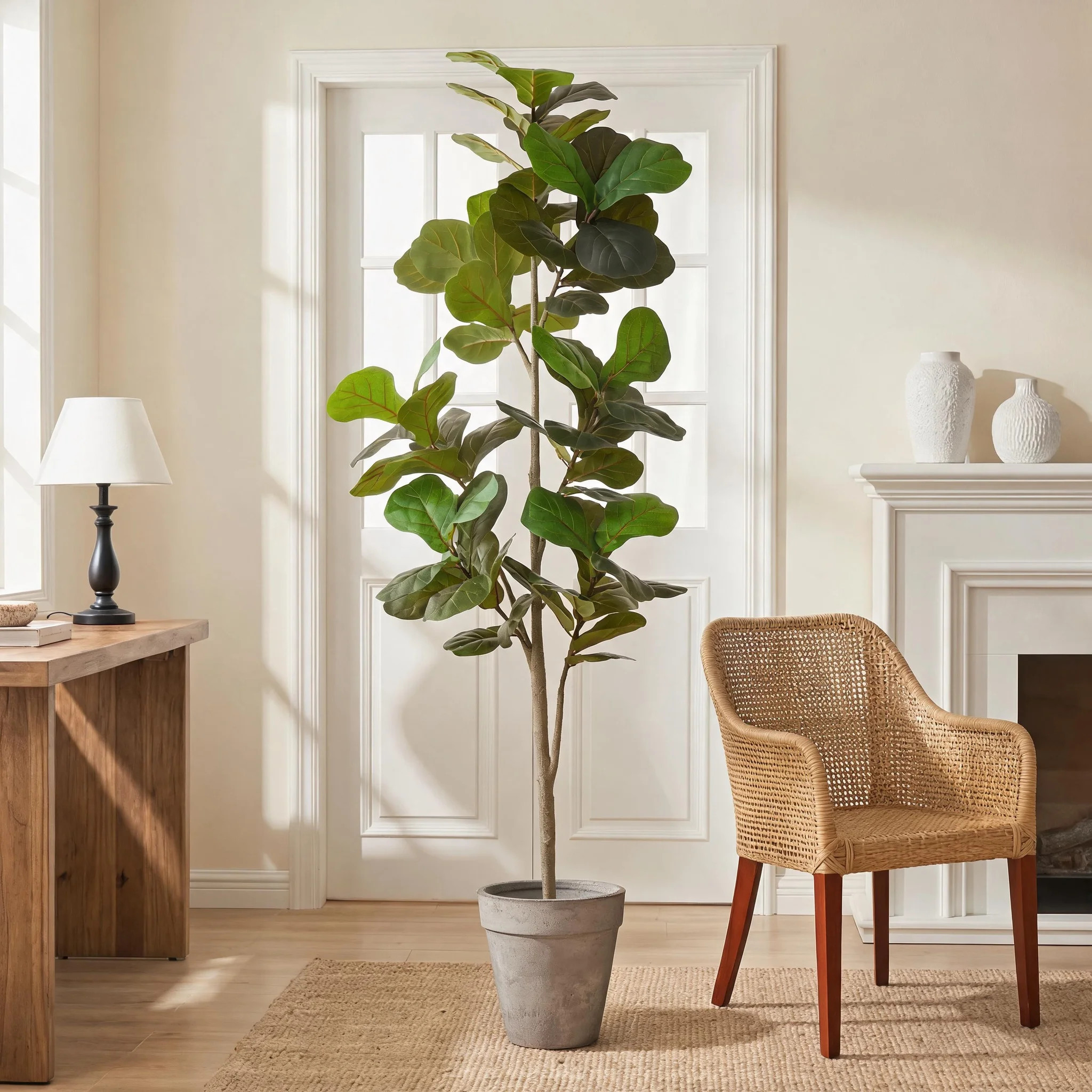 Latitude Run® 84" Artificial Fiddle Leaf Fig Tree For Home Decor & Reviews - Wayfair Canada | Wayfair North America