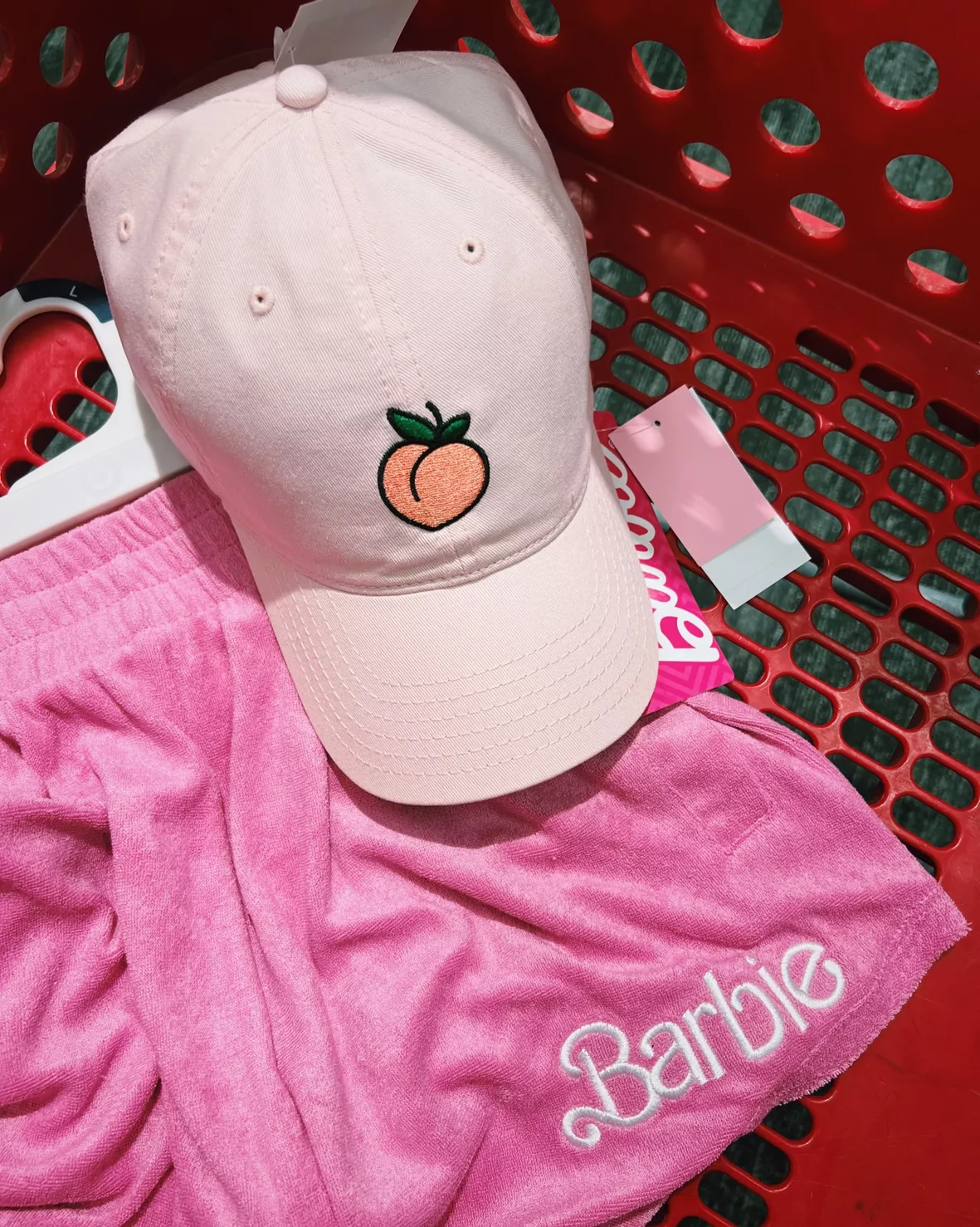 Peach Emoji Baseball Hat - Pink : Target