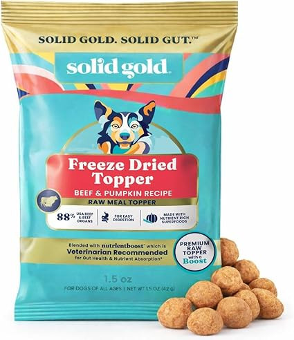 Solid Gold Freeze Dried Dog Food - W/Real Beef, Pumpkin & Superfoods - Freeze Dried Raw Dog Food ... | Amazon (US)