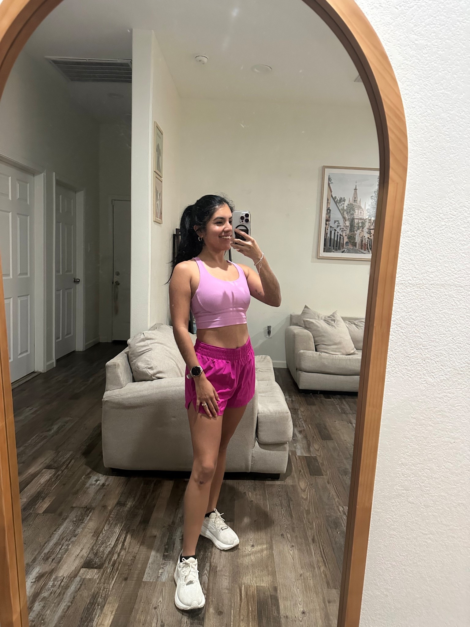 Pink ootd for a run 🌸💘💐