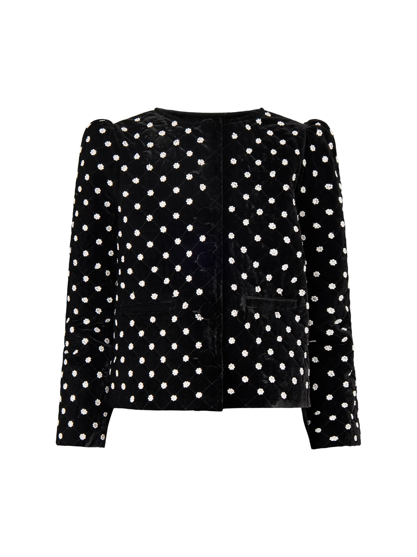 Kitty Embellished Velvet Jacket Black | Fenwick UK