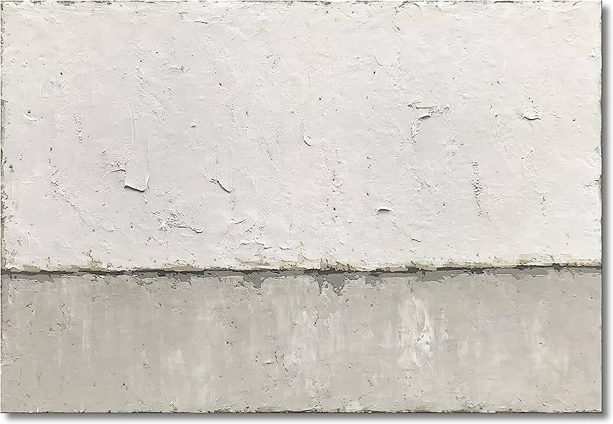 NANKAI Large Abstract Painting Hand-Painted Grey White Minimalist Painting on Canvas Modern Abstr... | Amazon (US)