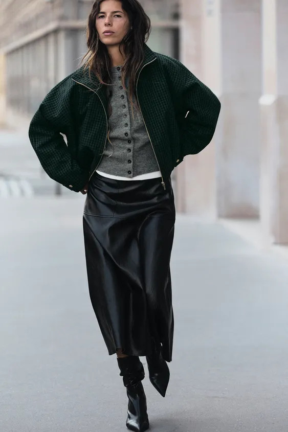 CHECKED BOMBER JACKET | Zara US