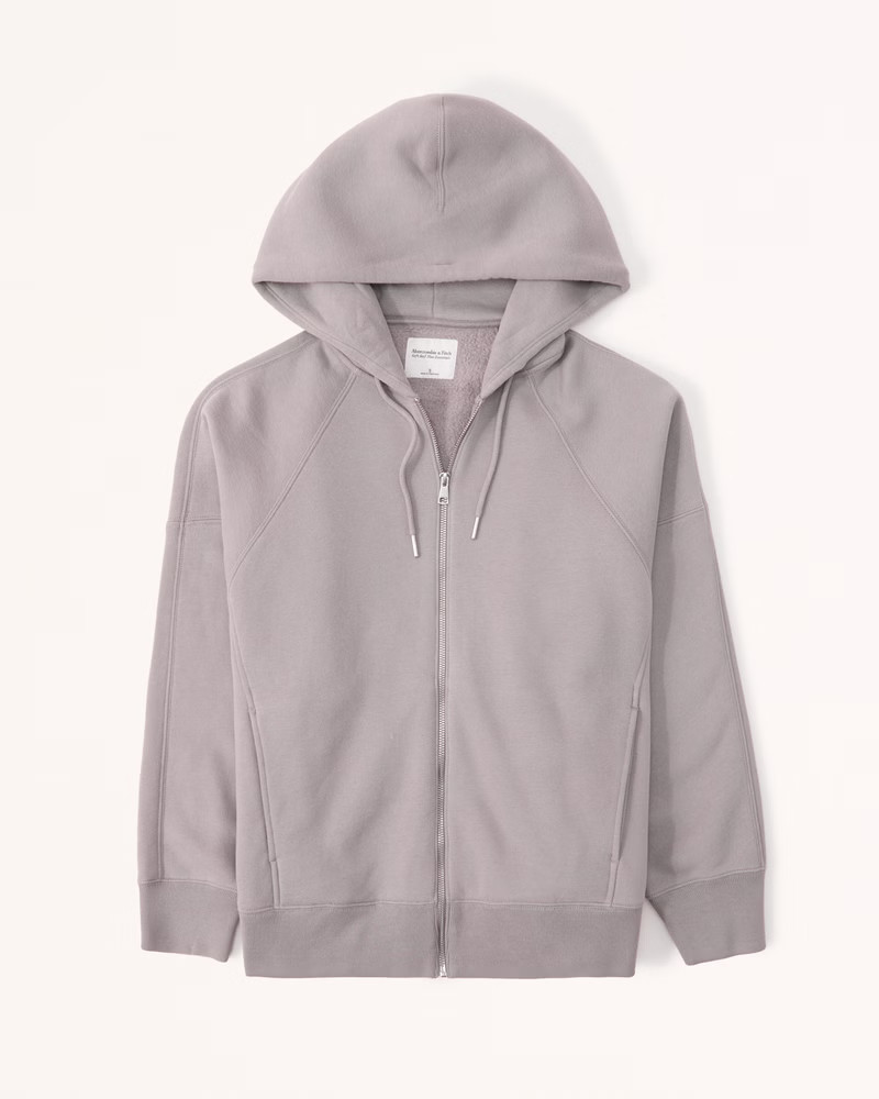 Essential Oversized Sunday Hooded Full-Zip | Abercrombie & Fitch (US)