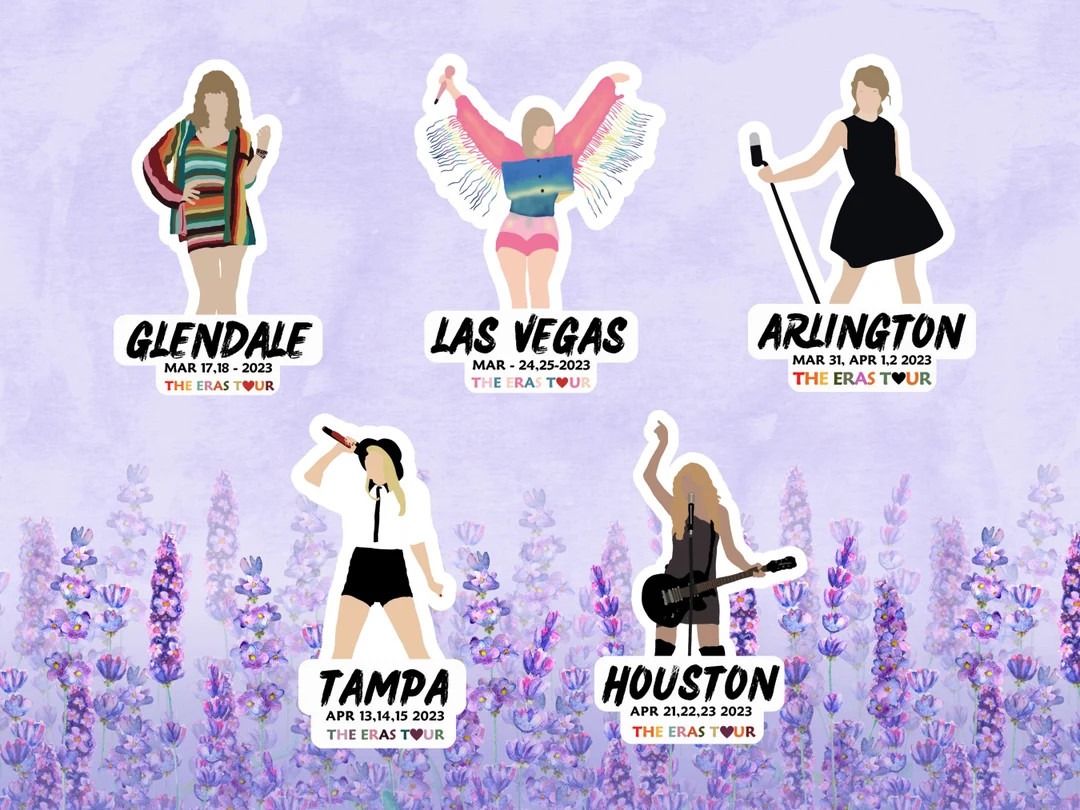 Taylor Swift Tour Sticker, Swiftie Gift, Vinyl Sticker, Swiftie Merch, Planner Sticker, Taylor Sw... | Etsy (US)