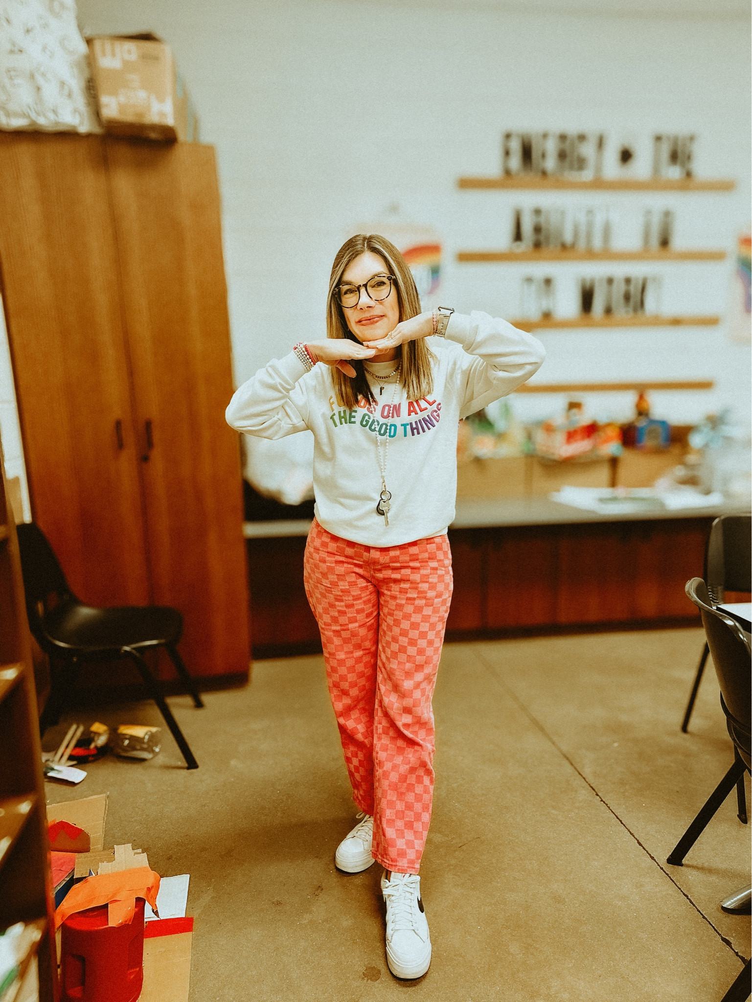 Checked pants + cozy sweatshirt for the win this Monday! 🫶🏻

#LTKfindsunder50 #LTKstyletip #LTKmidsize