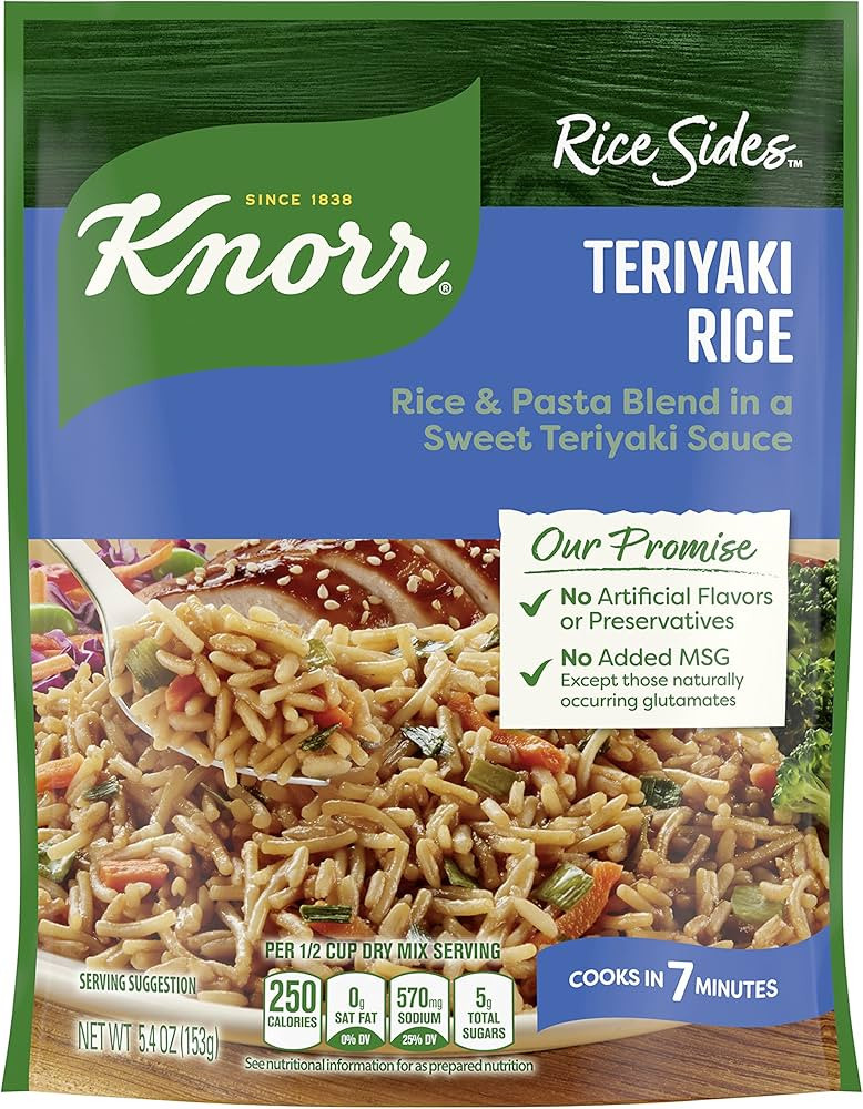 Knorr Rice Sides For a Tasty Rice Side Dish Teriyaki No Artificial Flavors, No Preservatives, No ... | Amazon (US)