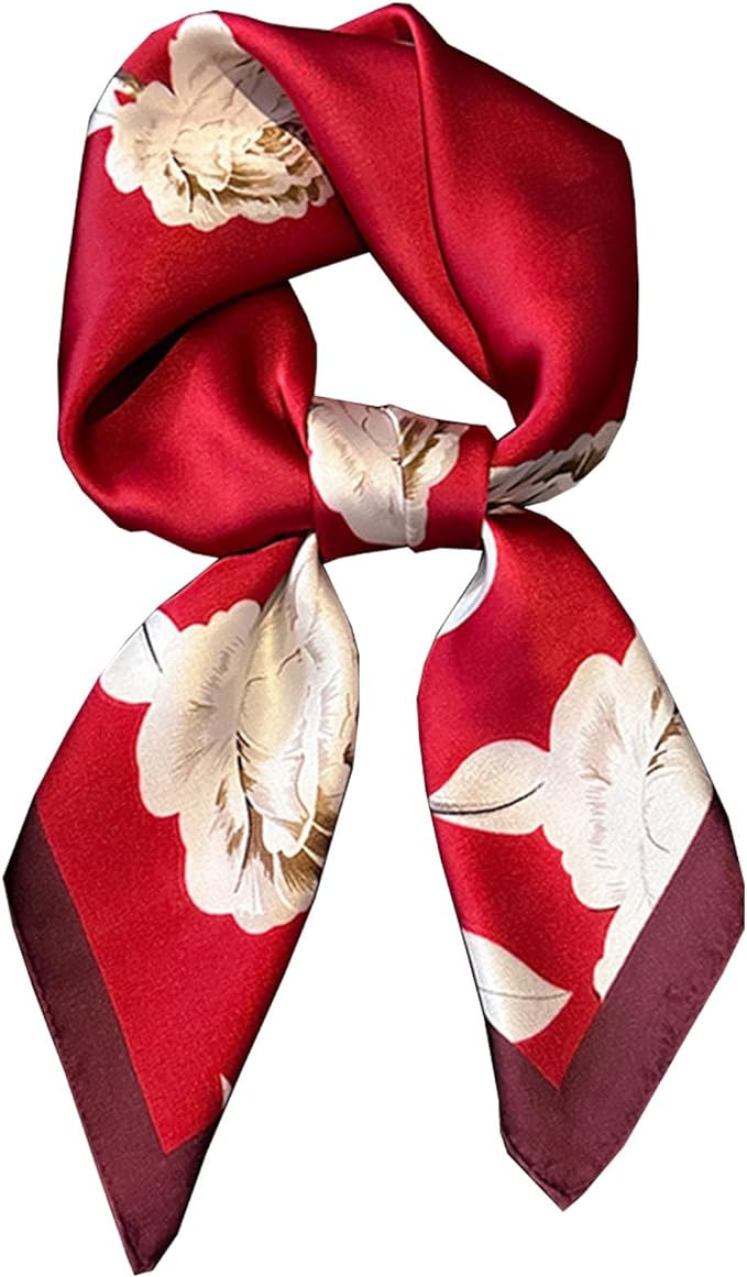 Dailyacc Hair Bandanas Scarf For Women Lightweight Fashion Neck Silk Satin Head Scarves For Sleep... | Amazon (US)