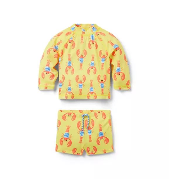 Baby Recycled Lobster Rash Guard Swimsuit | Janie and Jack