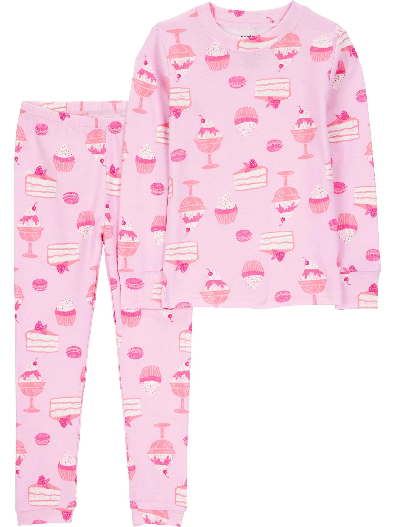 Carter's Child of Mine Toddler Boys or Girls Long Sleeve Top and Pants Pajama Set, 2-Piece, Sizes... | Walmart (US)