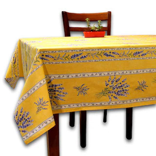 Wipeable Spill Resistant Provencal Cotton Cannes Collection Tablecloth | Bed Bath & Beyond