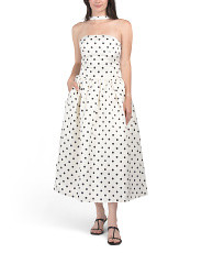 Strapless Polka Dot Drop Waist Gown | Clothing | Marshalls | Marshalls