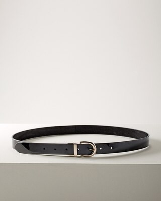 Reversible Black Patent Leather Belt | White House Black Market