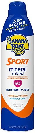 Banana Boat Simply Protect Sport Reef Friendly Sunscreen Spray, Broad Spectrum SPF 50, 25% Fewer ... | Amazon (US)