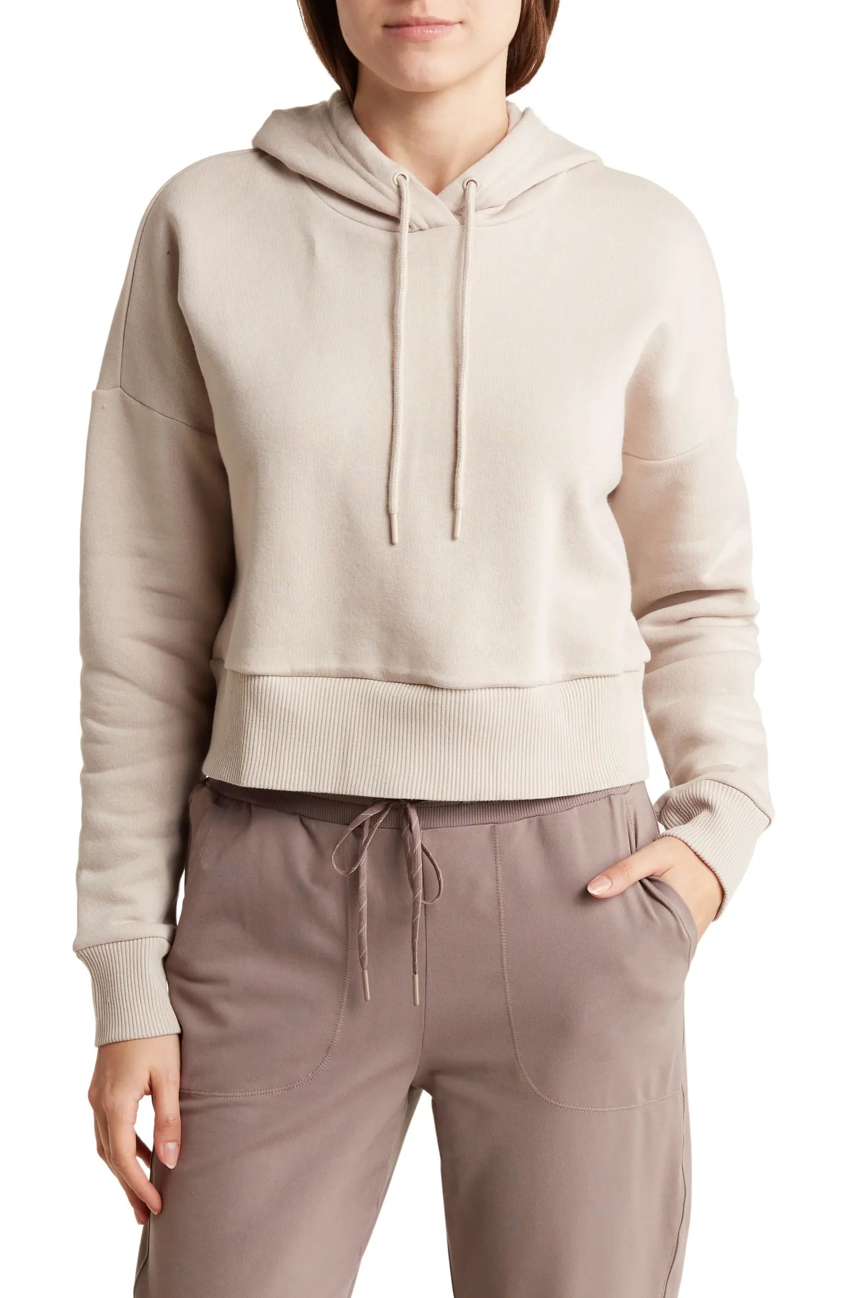 Brushed Knit Cropped Hoodie | Nordstrom Rack