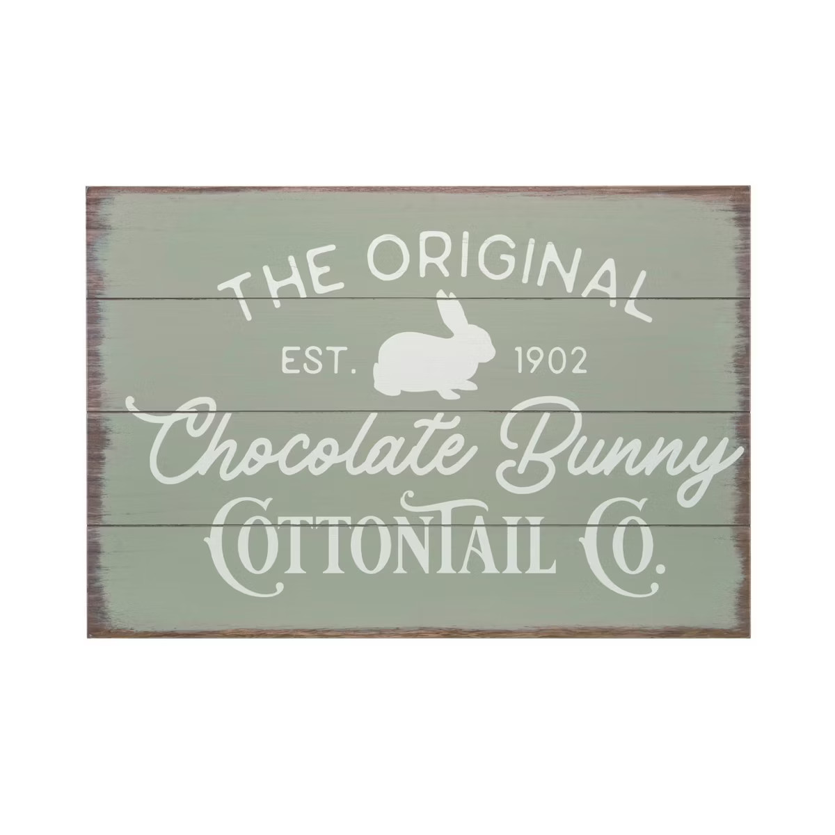 Transpac Wood 23.23 in. Multicolor Easter Vintage Textured Bunny Wall Decor | Target