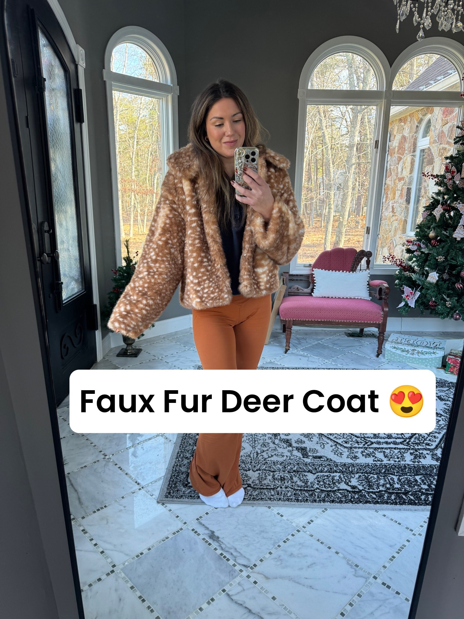 RUNNNN - this coat is so cute and only $55! Wearing a M. They have a cute cow print one too! 

Faux fur coat, faux fur jacket, deer print coat, deer print jacket, winter jacket, gift ideas for her, gift for her 

#LTKSeasonal #LTKGiftGuide #LTKHoliday
