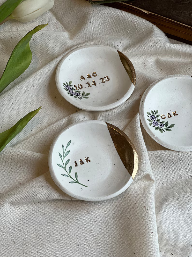 Bridal Shower Gift, Engagement Gift, Bride Gift, Ring Dish, Jewelry Dish, Bridesmaids Gift, Perso... | Etsy (US)