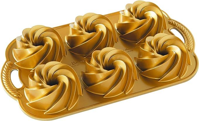 Nordic Ware Heritage Bundtlette Cakes, One Size, Gold | Amazon (US)