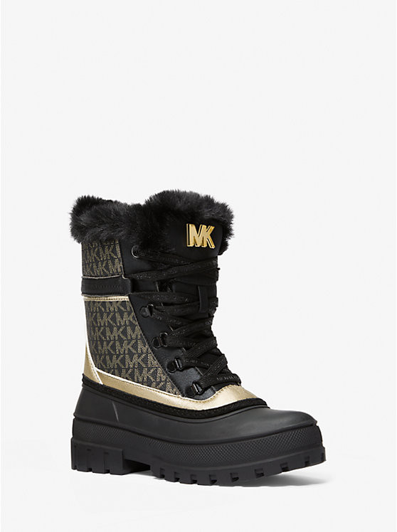 Ozzie Metallic Logo Boot | Michael Kors US