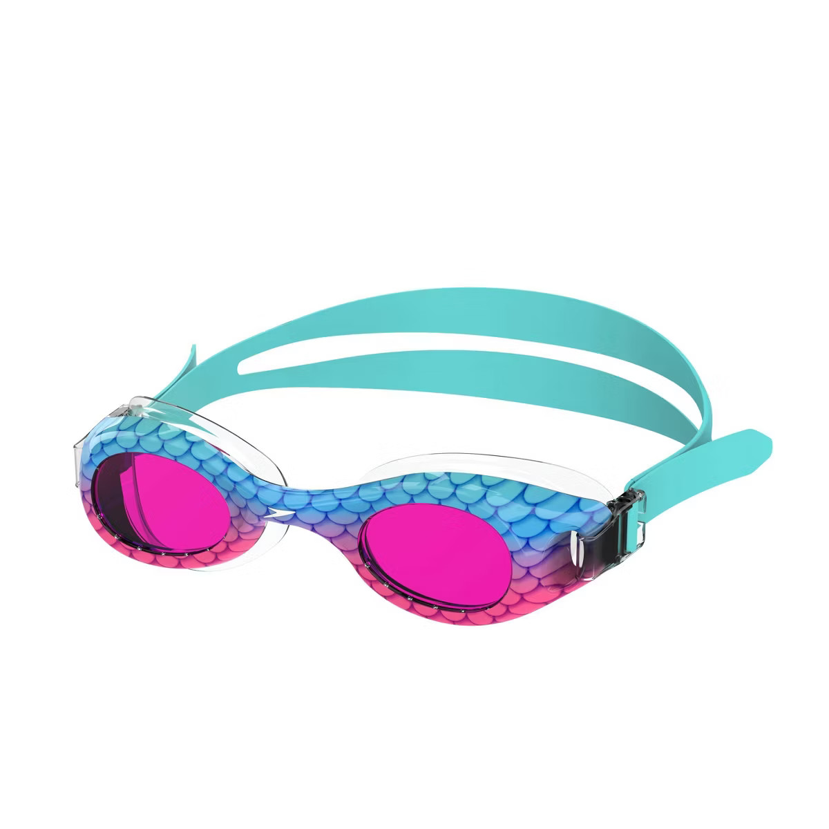 Speedo Kids' Glide Print Swim Goggles - Purple/Blue Scales | Target