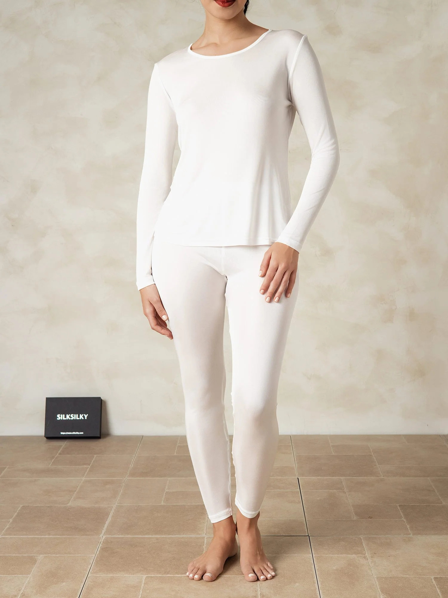 Women's Silk Jersey Long Sleeve Long Johns | SilkSilky